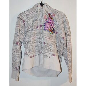 Disney Parks WDW Embroidered‎ Hoodie 2010 Kids XL EUC Rainbow Mickey Mouse